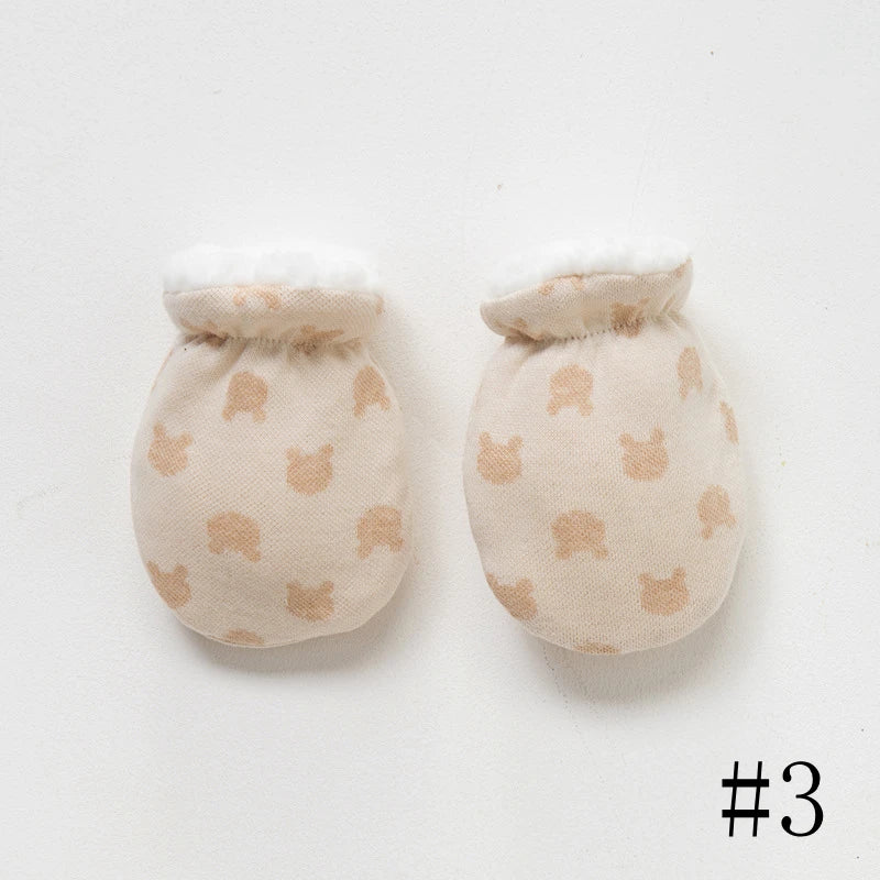Newborn Gloves Winter Baby Anti-Grab Mittens Full Finger Warmth