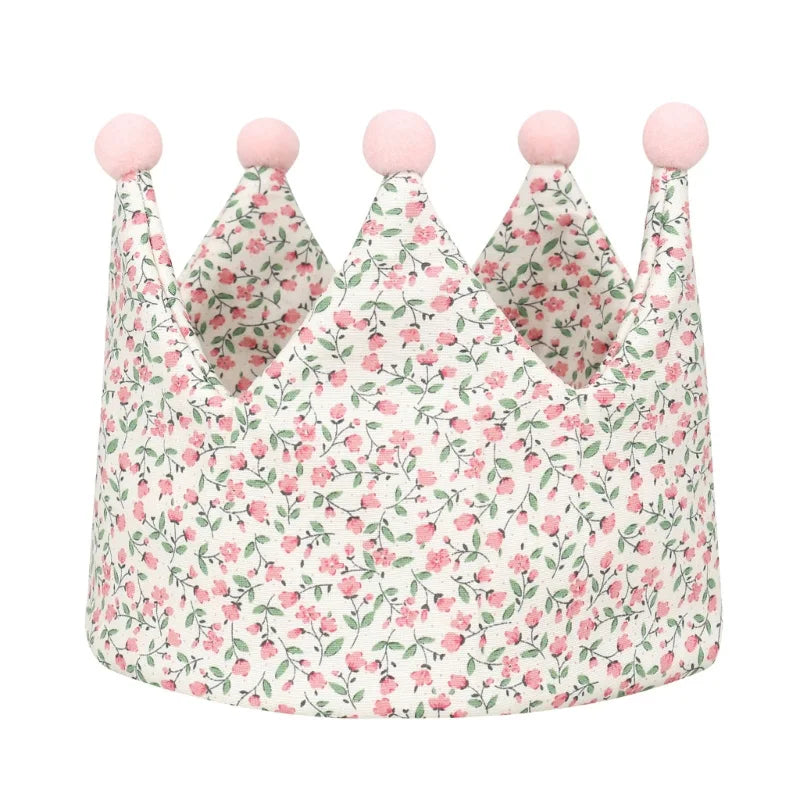 Double Sided Cotton Baby Birthday Crown Hat
