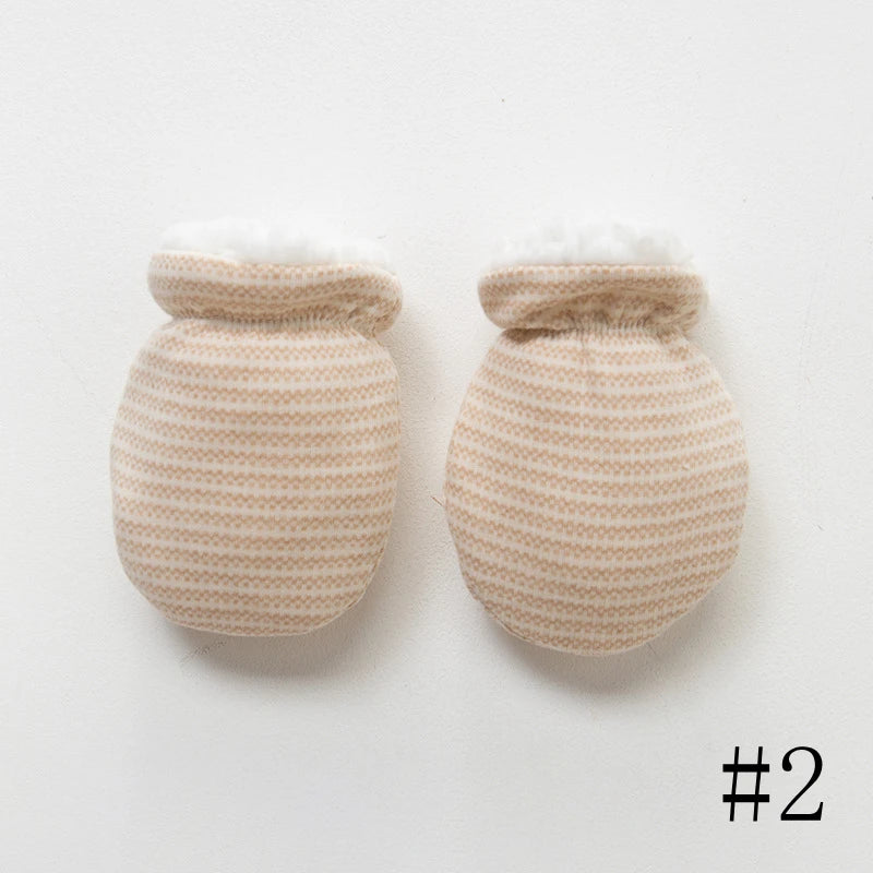 Newborn Gloves Winter Baby Anti-Grab Mittens Full Finger Warmth