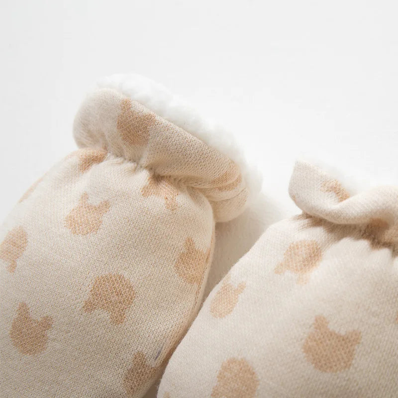 Newborn Gloves Winter Baby Anti-Grab Mittens Full Finger Warmth
