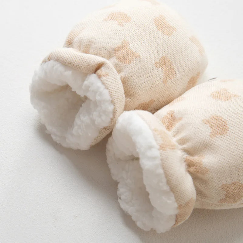 Newborn Gloves Winter Baby Anti-Grab Mittens Full Finger Warmth