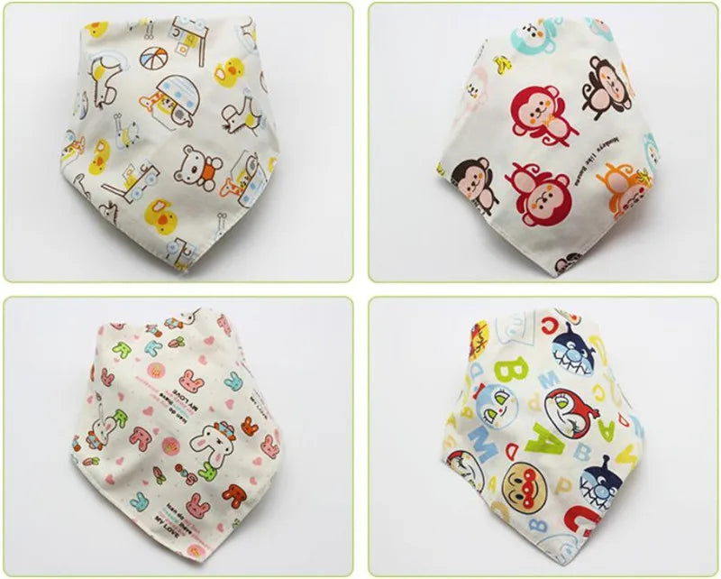 Baby Triangle Cotton Cartoon Bibs