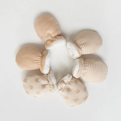 Newborn Gloves Winter Baby Anti-Grab Mittens Full Finger Warmth