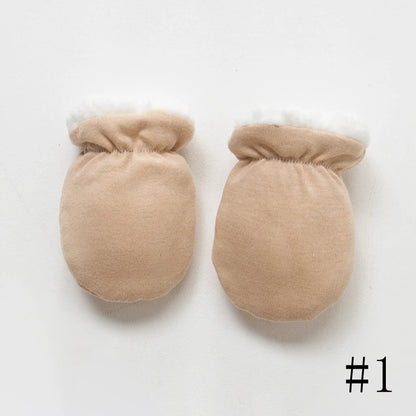 Newborn Gloves Winter Baby Anti-Grab Mittens Full Finger Warmth