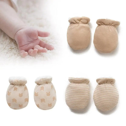 Newborn Gloves Winter Baby Anti-Grab Mittens Full Finger Warmth