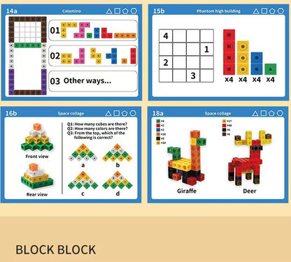 2cm Square Toy Math Matching Building Blocks