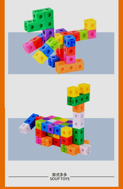 2cm Square Toy Math Matching Building Blocks