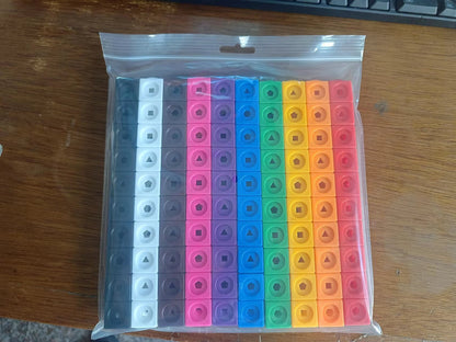 2cm Square Toy Math Matching Building Blocks