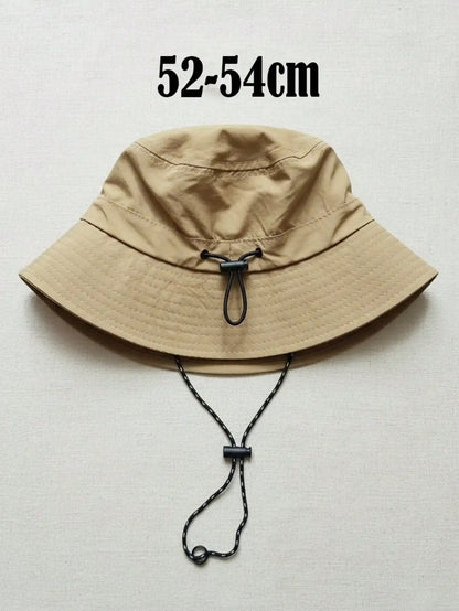 Adjustable Drawstring Bucket Hat Summer Outdoor Fun