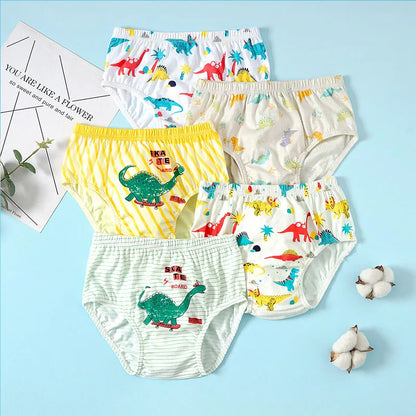 3 Pcs Children Dinosaur Cotton Underwear