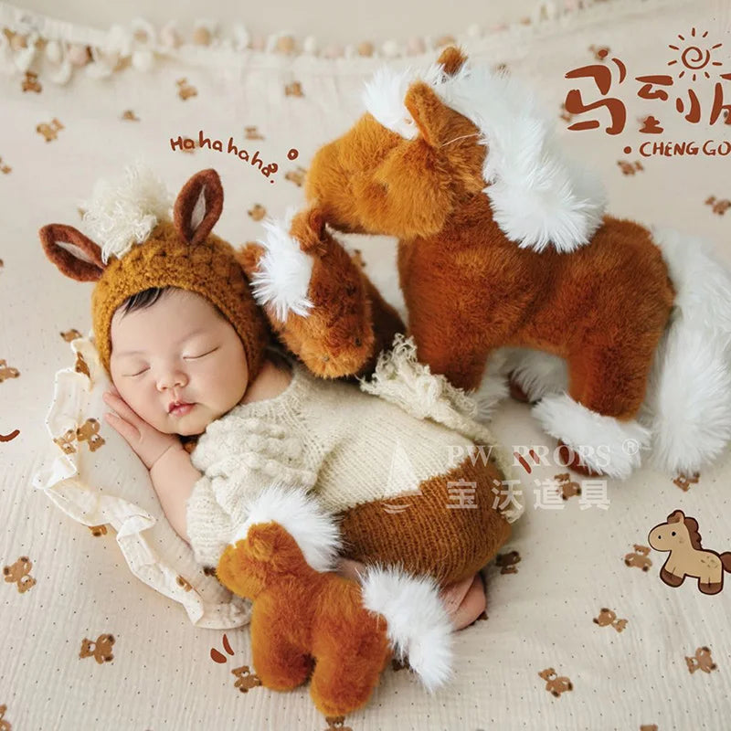 Newborn knitted Horse Jumpsuits Outfit