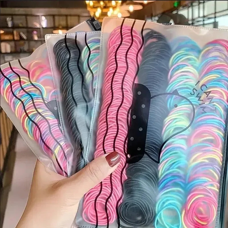 100 Pieces- Cute Hair Ties For Kids & Girls