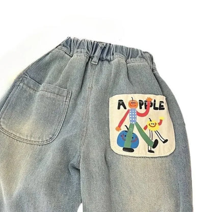 Denim Pants Cotton Loose Jeans for Boys