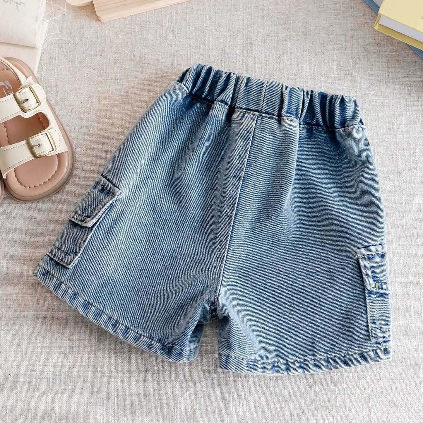Boys Denim Cargo Shorts