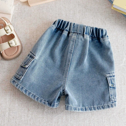 Boys Denim Cargo Shorts