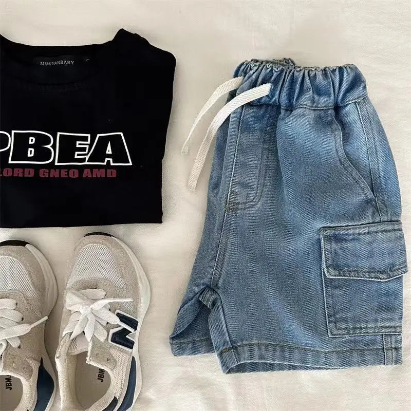Boys Denim Cargo Shorts