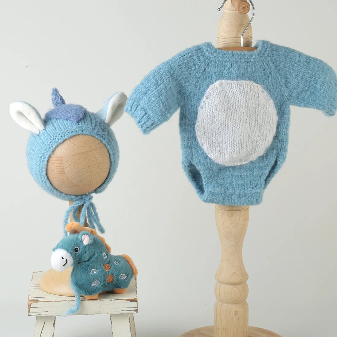 Newborn knitted Horse Jumpsuits Outfit