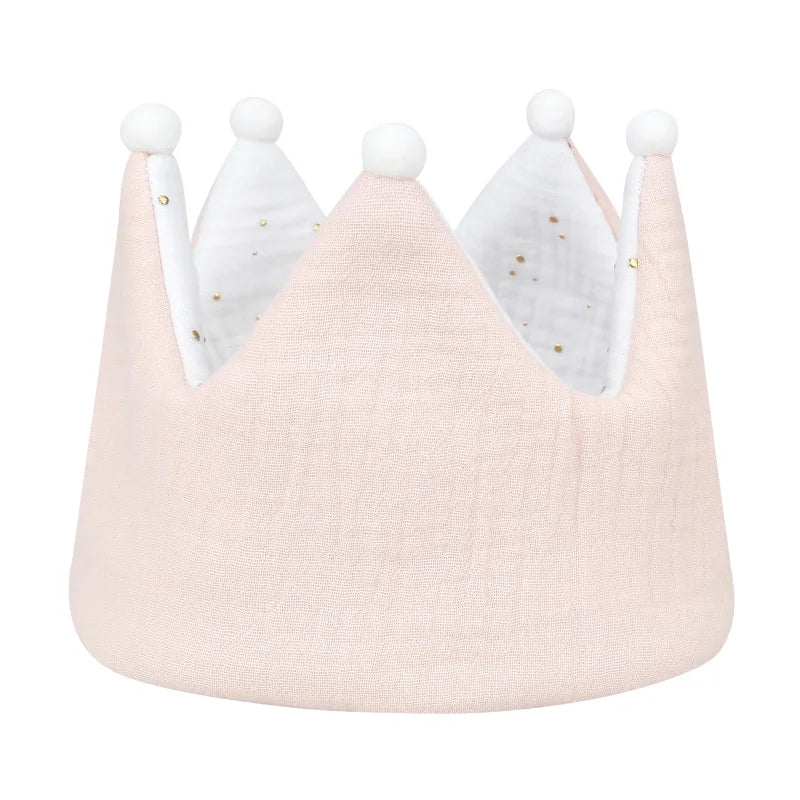 Double Sided Cotton Baby Birthday Crown Hat