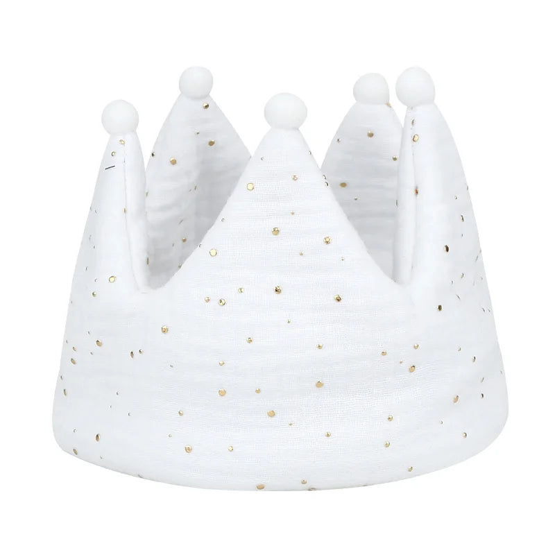 Double Sided Cotton Baby Birthday Crown Hat