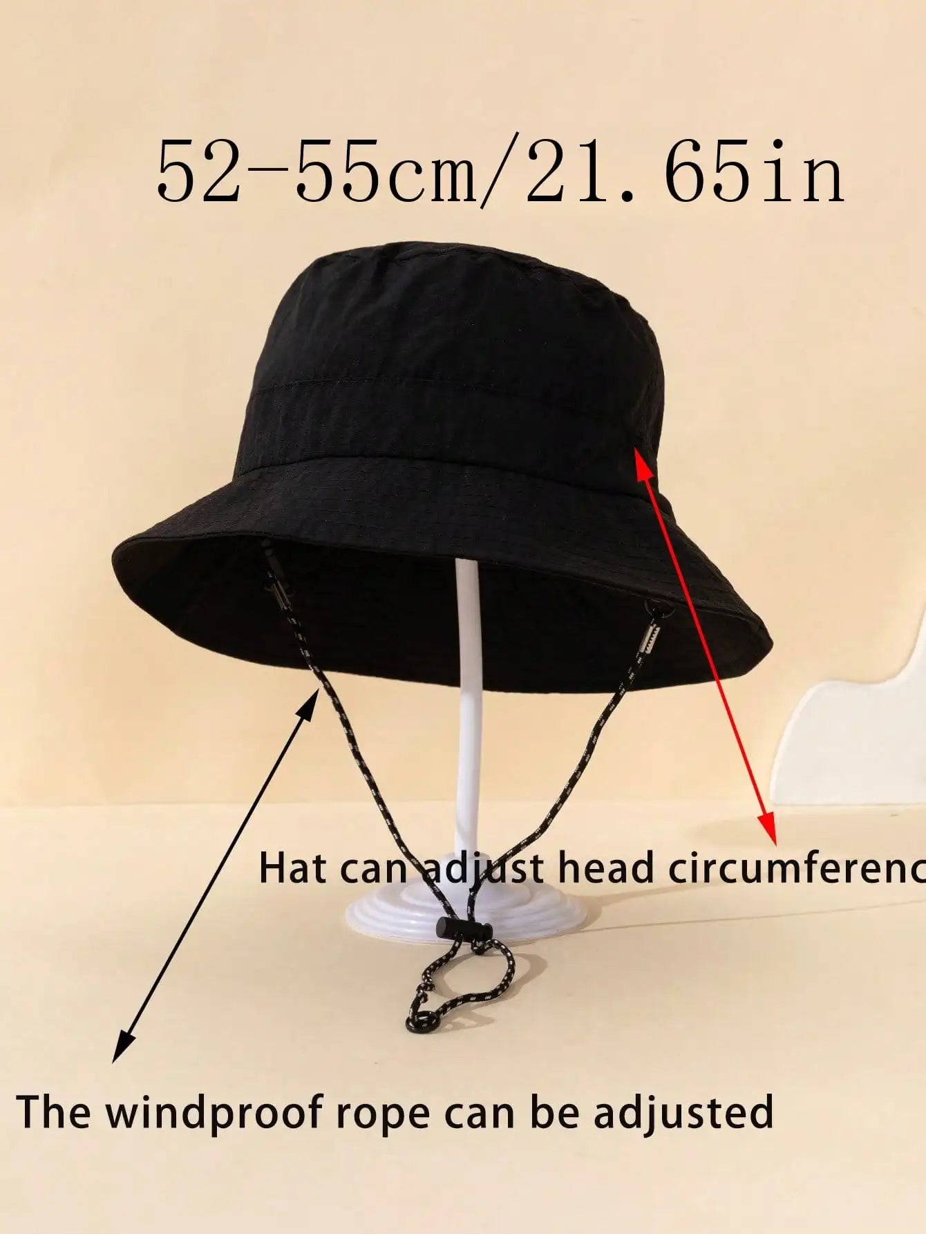 Adjustable Drawstring Bucket Hat Summer Outdoor Fun