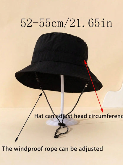 Adjustable Drawstring Bucket Hat Summer Outdoor Fun