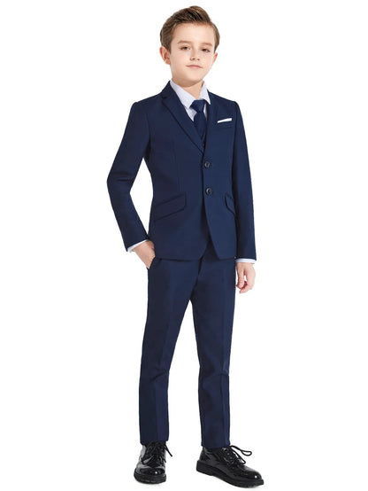 Boys Formal Suits 5 Piece Slim Fit Dresswear