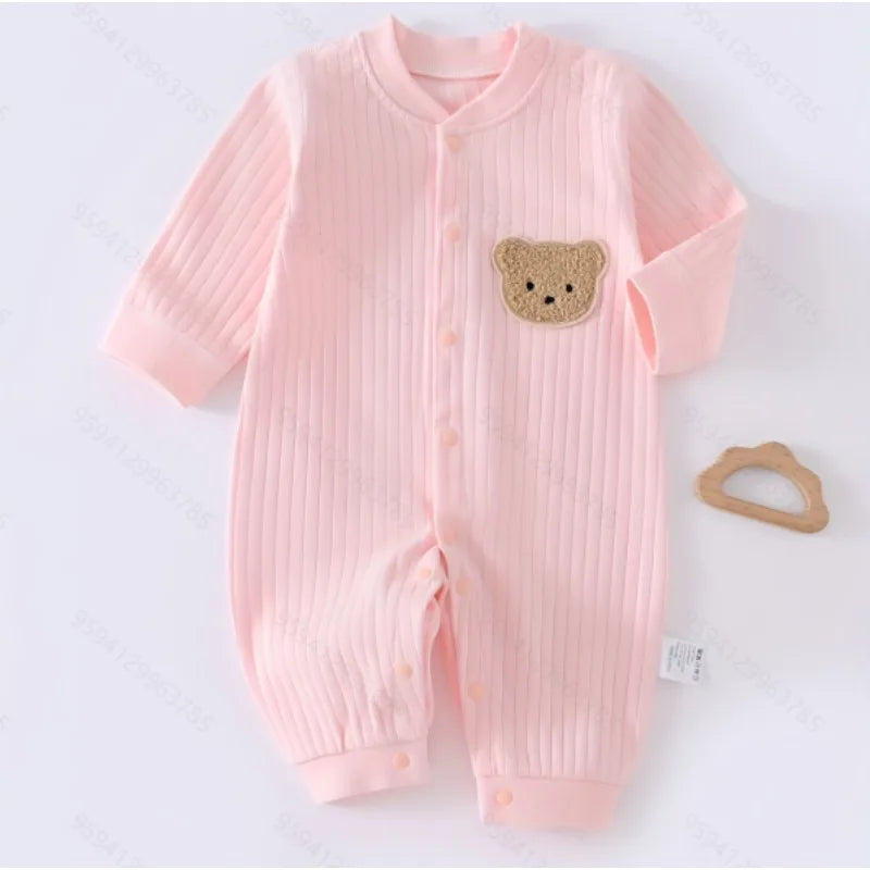 3-9 Months Baby Romper Cartoon Bear Cotton Jumpsuit