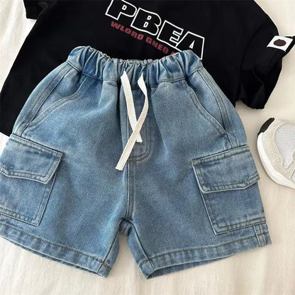 Boys Denim Cargo Shorts