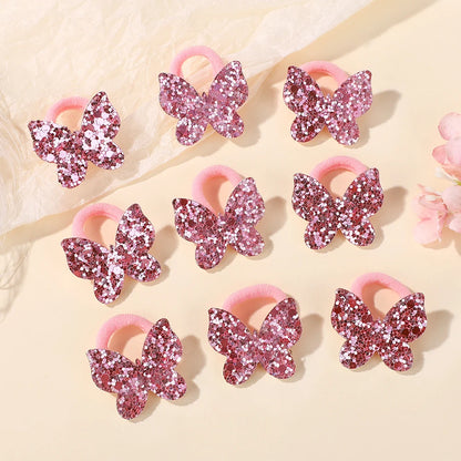 20pcs Glitter Sequin Butterfly Bow Hair Ties