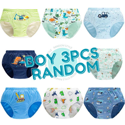 3 Pcs Children Dinosaur Cotton Underwear
