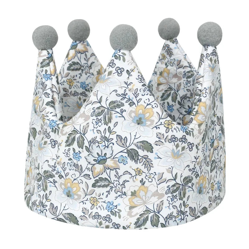 Double Sided Cotton Baby Birthday Crown Hat