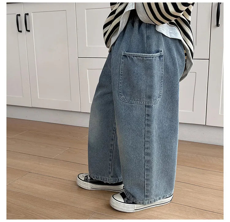 Boys Denim Side Pocket Pants