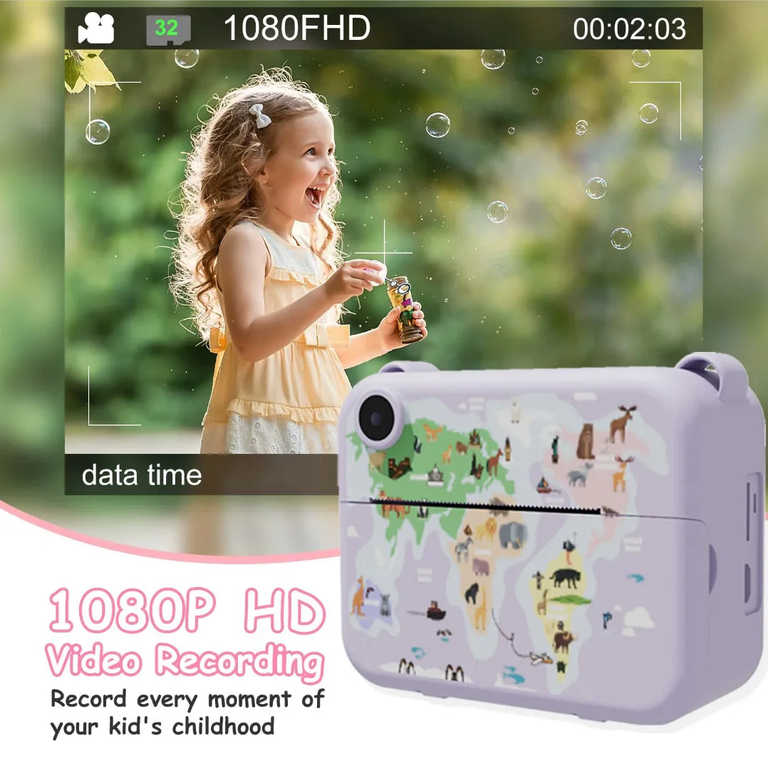Kids Digital Camera Photography Instantly Prints Photos