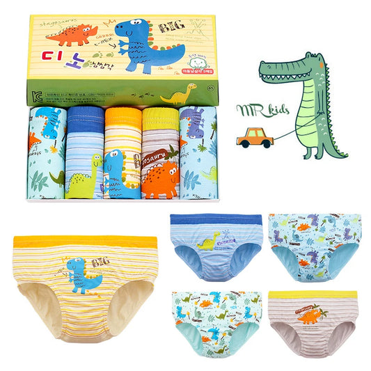 3 Pcs Children Dinosaur Cotton Underwear