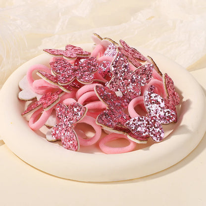 20pcs Glitter Sequin Butterfly Bow Hair Ties