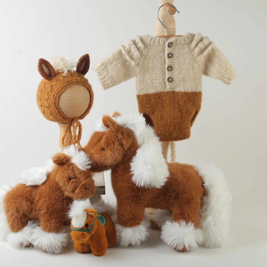 Newborn knitted Horse Jumpsuits Outfit