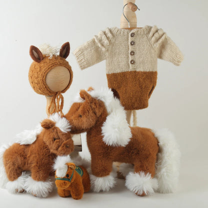 Newborn knitted Horse Jumpsuits Outfit