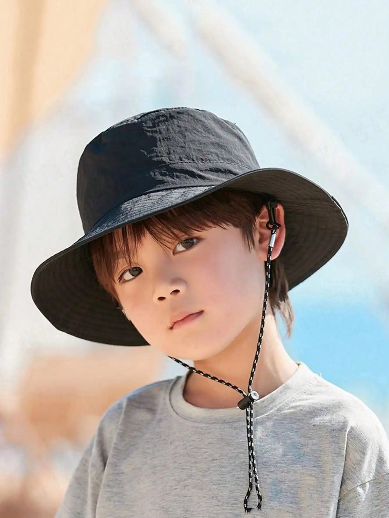 Adjustable Drawstring Bucket Hat Summer Outdoor Fun