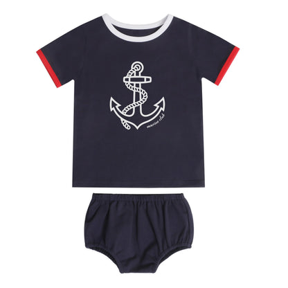 Matching Anchor Summer Outfit Set for Girls & Boys