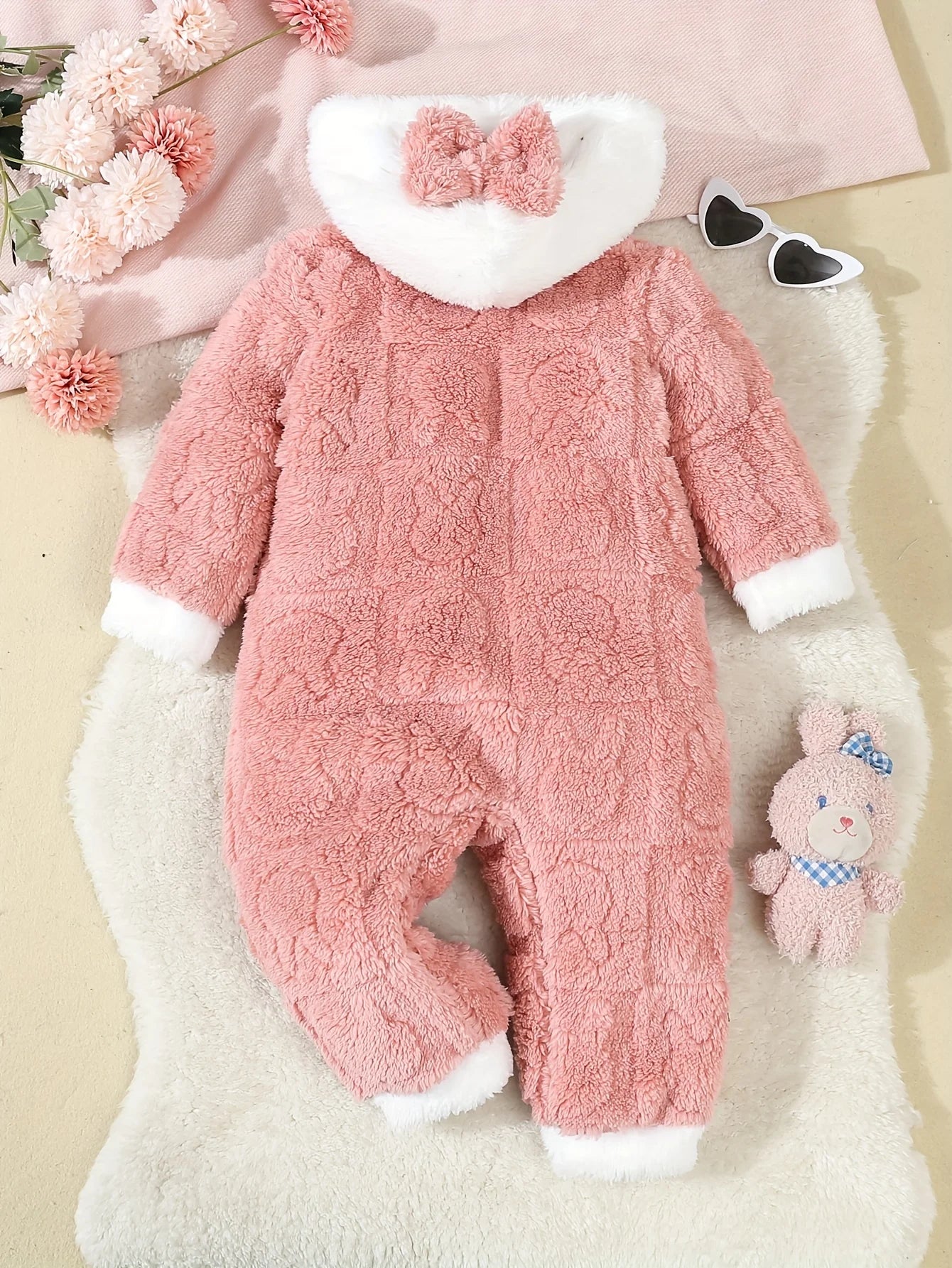 Autumn And Winter Plush Hooded Dress