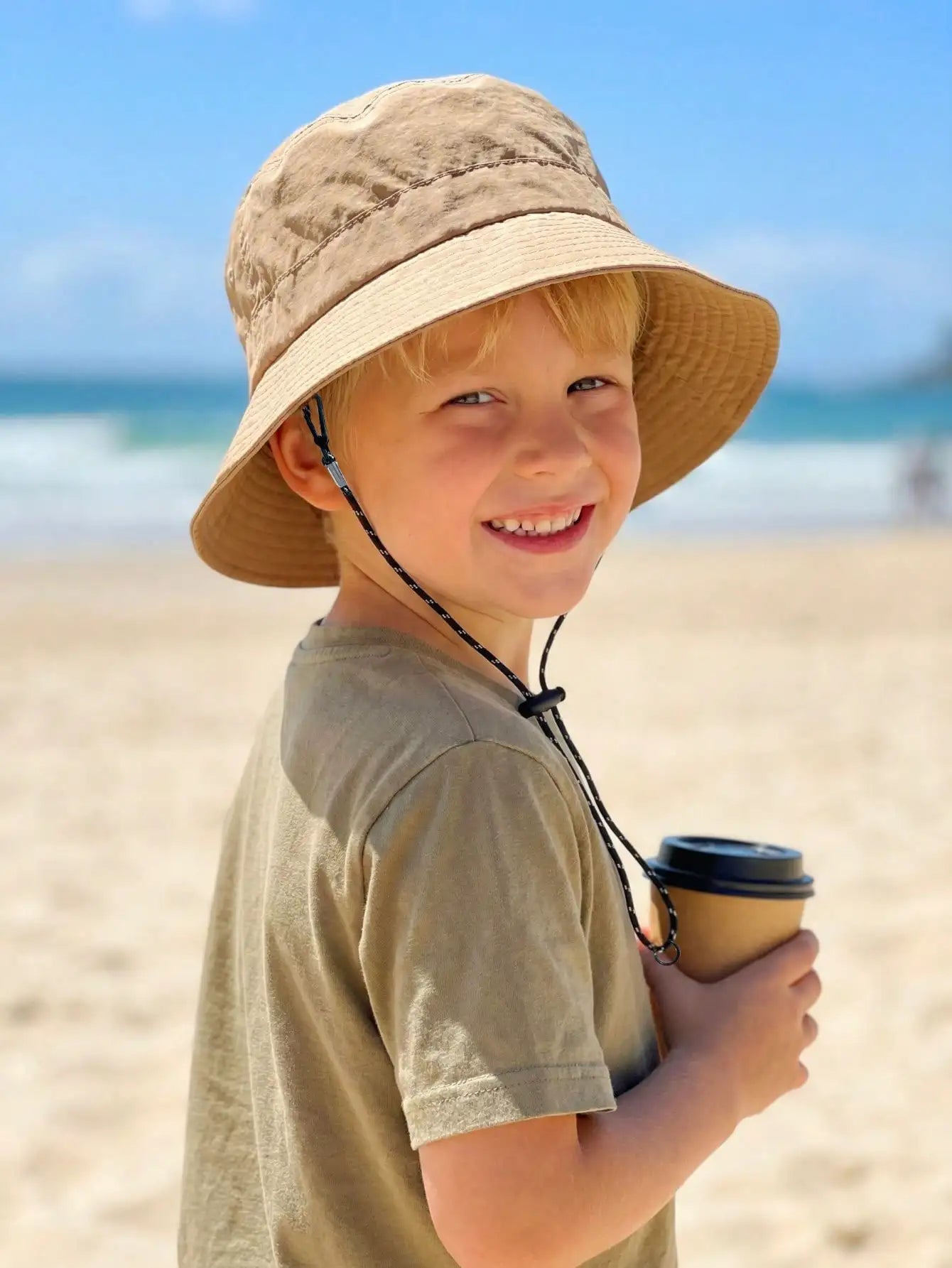 Adjustable Drawstring Bucket Hat Summer Outdoor Fun