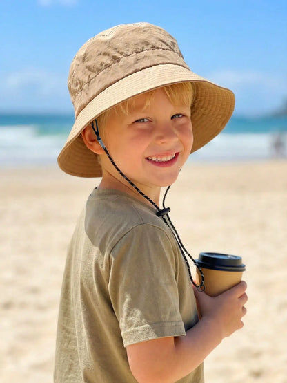 Adjustable Drawstring Bucket Hat Summer Outdoor Fun