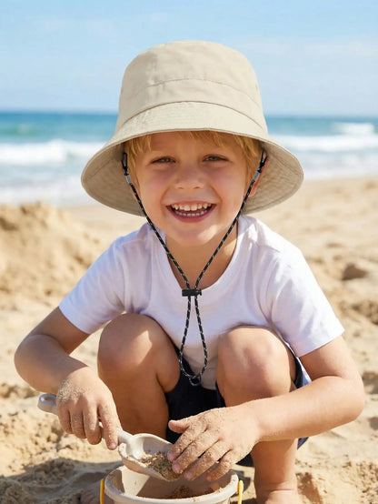 Adjustable Drawstring Bucket Hat Summer Outdoor Fun