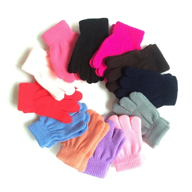 Knitted Full Finger Gloves Outdoor Winter Warm Mitten