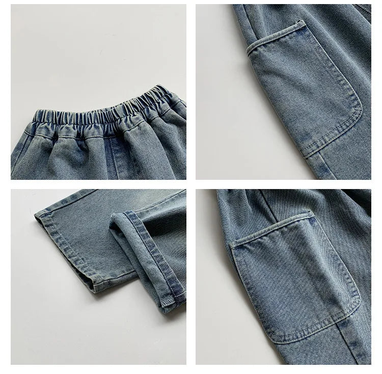 Boys Denim Side Pocket Pants