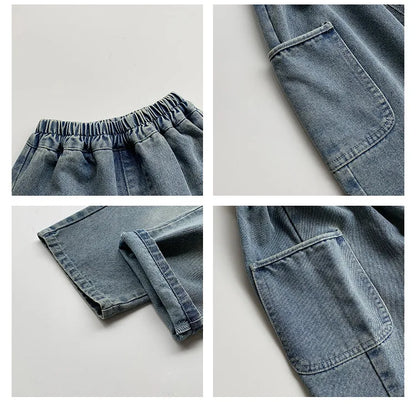 Boys Denim Side Pocket Pants