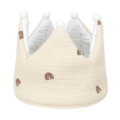 Double Sided Cotton Baby Birthday Crown Hat