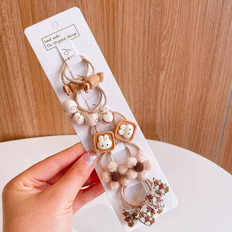 Flower Bow, Small Scrunchie, Hair Tie Accessories for Girls