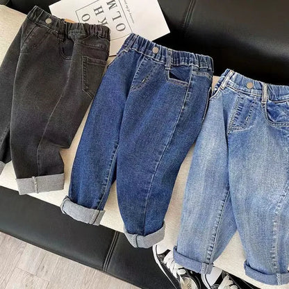 Boys Loose Thin Denim Long Pants