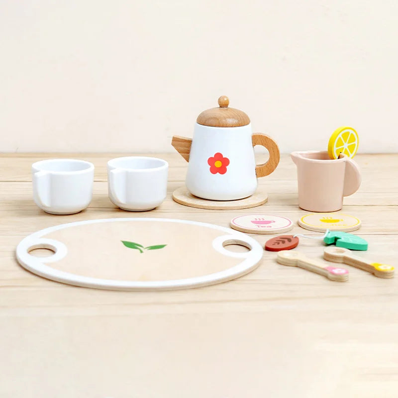 Wooden Kitchen Tea Party Set